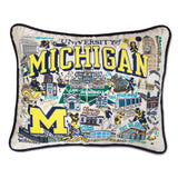 Michigan, University of Collegiate Embroidered Pillow by CatStudio from Quirks!