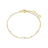 Micro Alternating Pearl & Bead Bracelet from eklexic