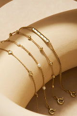 Micro Alternating Pearl & Bead Bracelet from eklexic
