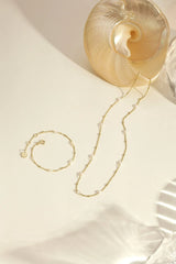 Micro Alternating Pearl & Bead Bracelet from eklexic