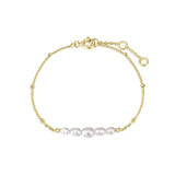 Micro Clustered Pearl & Bead Bracelet from eklexic