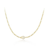 Micro CZ Horizontal Heart Pendant Necklace from eklexic
