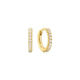 Micro CZ Huggie Hoop Earrings from eklexic