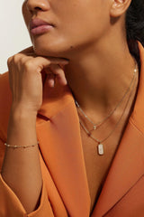 Micro Heart Charm Paperclip Necklace from eklexic