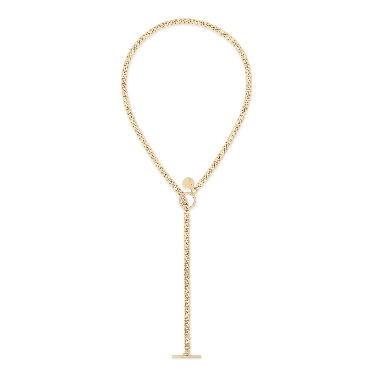 Micro Link Curb Chain Convertible Lariat from eklexic