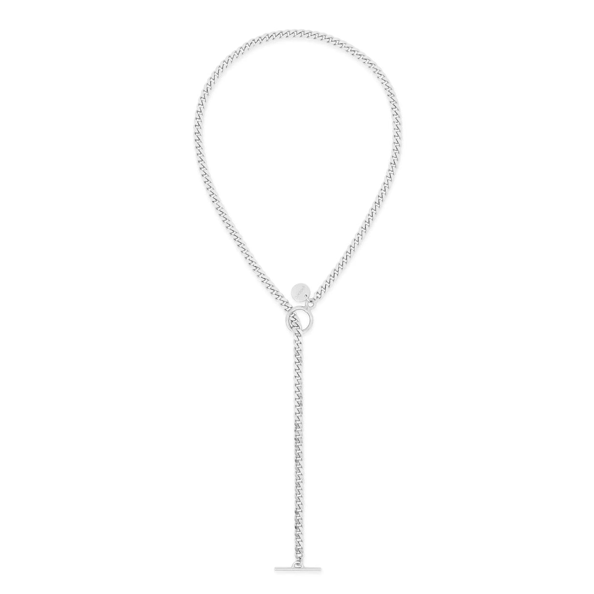 Micro Link Curb Chain Convertible Lariat from eklexic