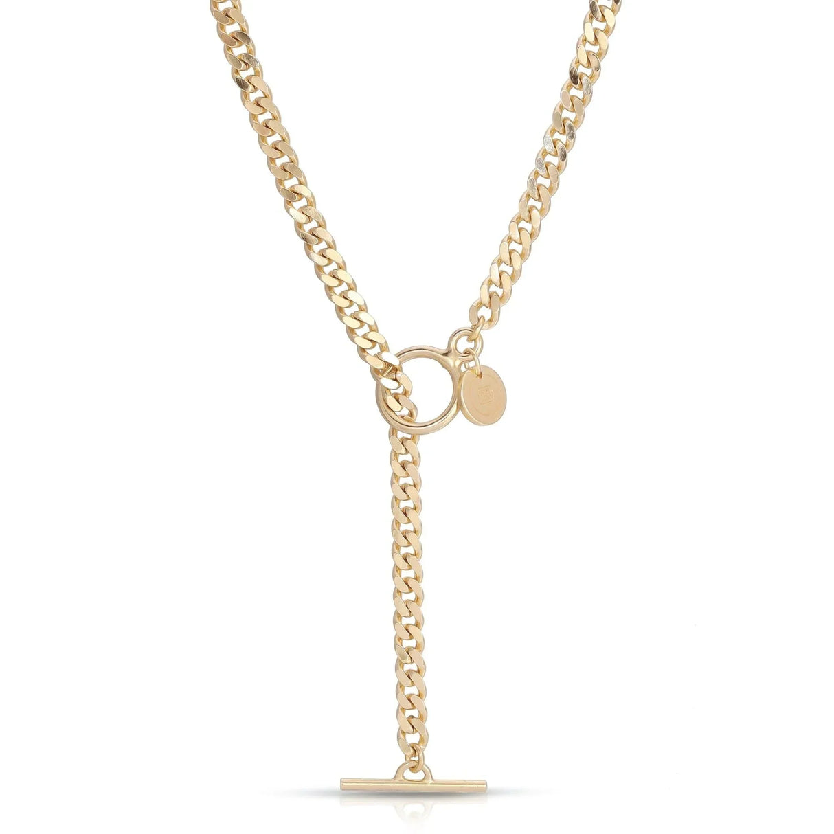 Micro Link Curb Chain Convertible Lariat from eklexic