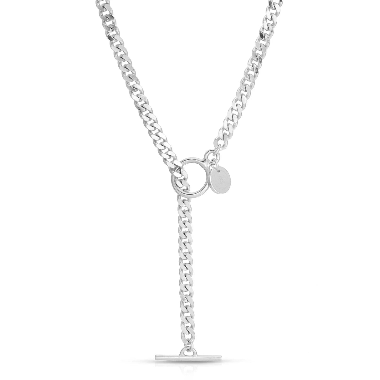 Micro Link Curb Chain Convertible Lariat from eklexic