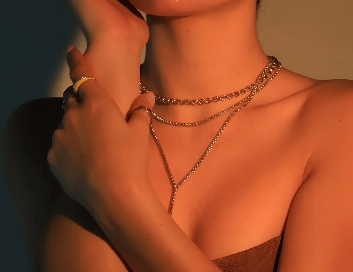 Micro Royal Rolo Chain Necklace from eklexic