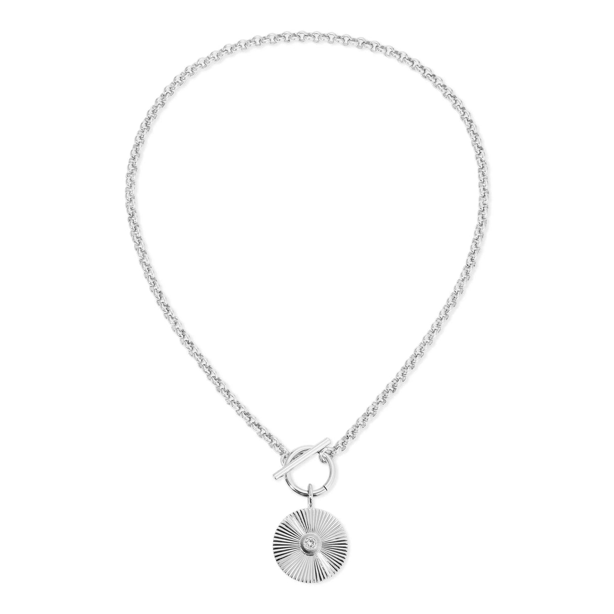 Micro Royal Toggle & Ocean Pendant Necklace from eklexic