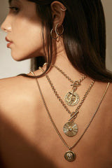 Micro Royal Toggle & Ocean Pendant Necklace from eklexic