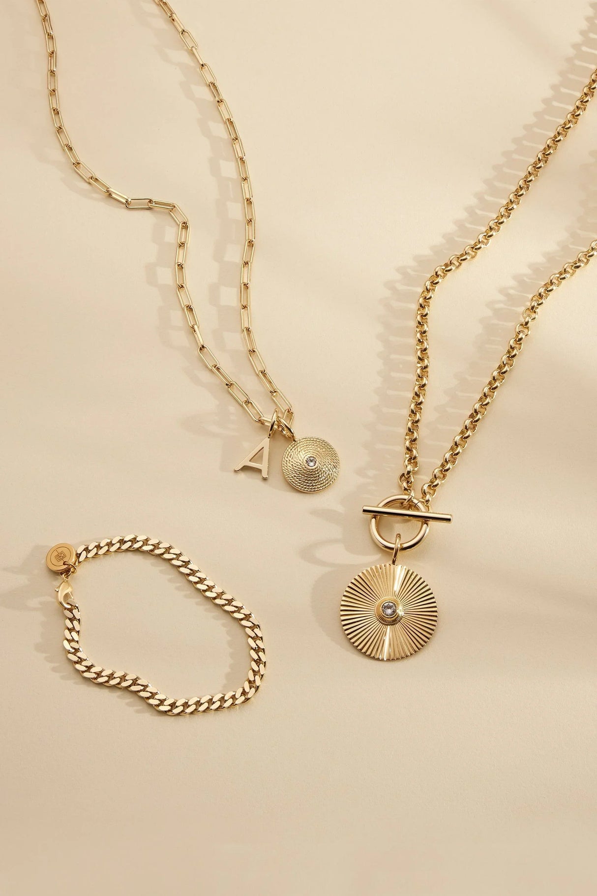 Micro Royal Toggle & Ocean Pendant Necklace from eklexic