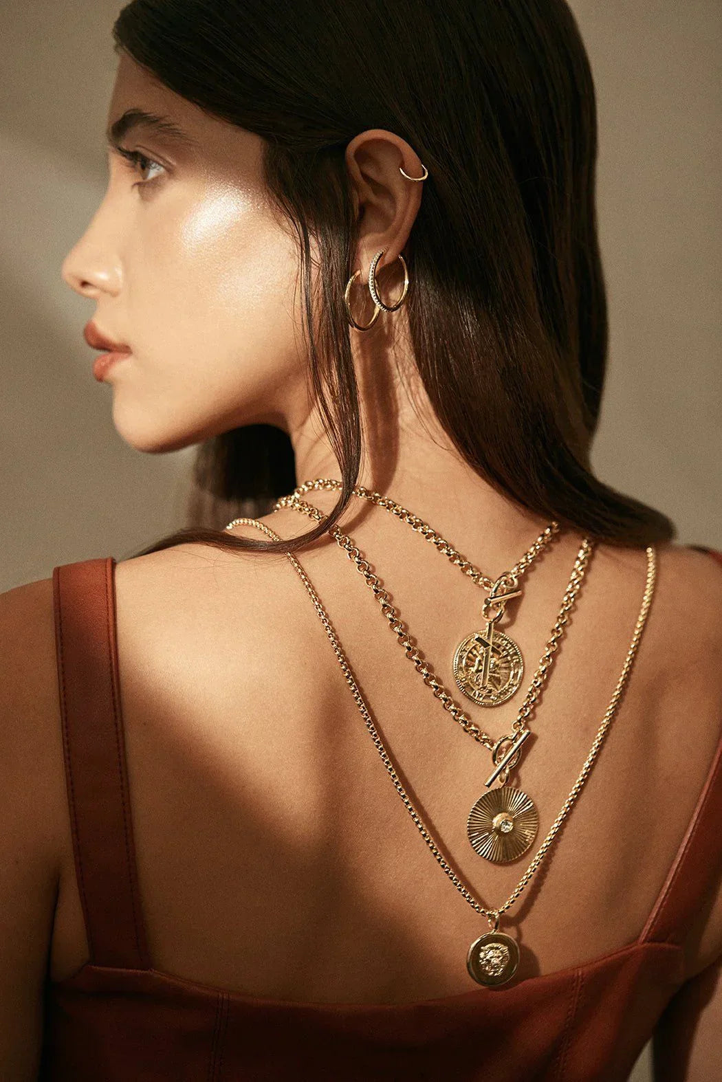 Micro Royal Toggle & Ocean Pendant Necklace from eklexic