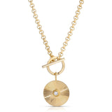 Micro Royal Toggle & Ocean Pendant Necklace from eklexic