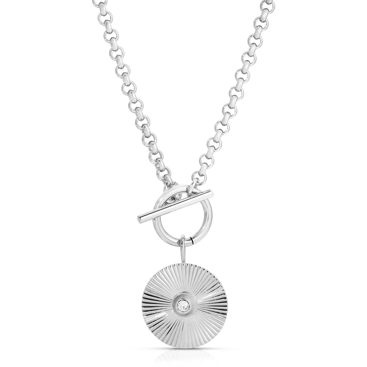 Micro Royal Toggle & Ocean Pendant Necklace from eklexic