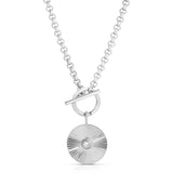 Micro Royal Toggle & Ocean Pendant Necklace from eklexic