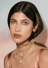 Micro Royal Toggle & Xl Baroque Pearl Pendant Necklace from eklexic
