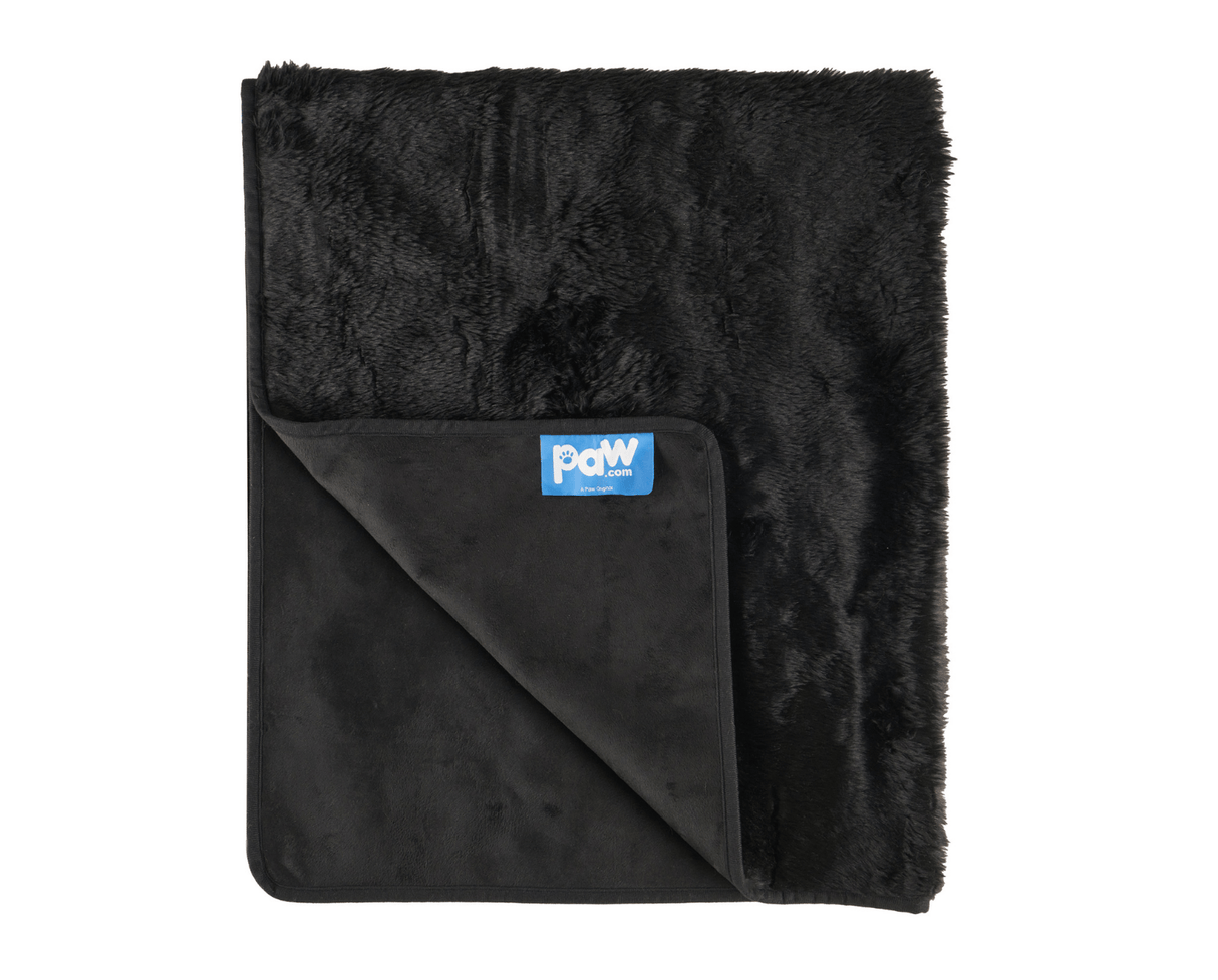 PupProtector™ Summer Short Fur Waterproof Throw Blanket - Midnight Black from Paw.com