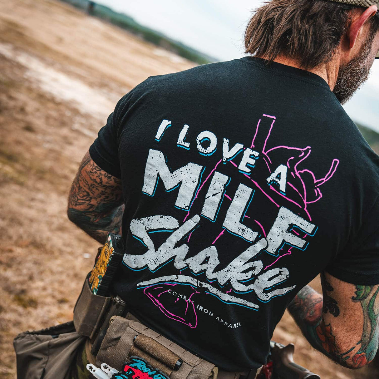I Love Milf Shake Men's T-Shirt From Combat Iron Apparel
