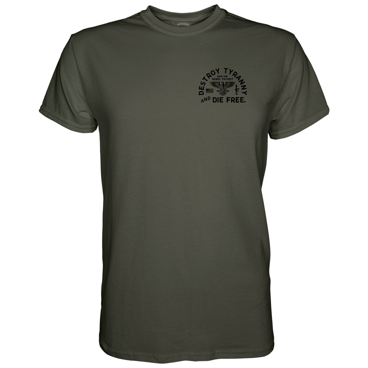 Destroy Tyranny and Die Free Men's T-Shirt From Combat Iron Apparel