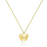 Mini Love Heart Charm Necklace from eklexic