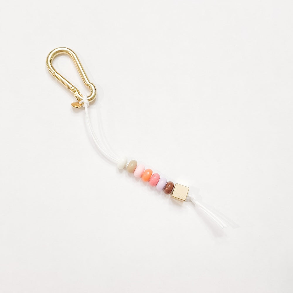 Rainbow Beaded Mini Bag Charm from Pretty Simple