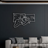 Romantic Lying Couple Metal Line Wall Art from VITAHOME DESIGN LLC