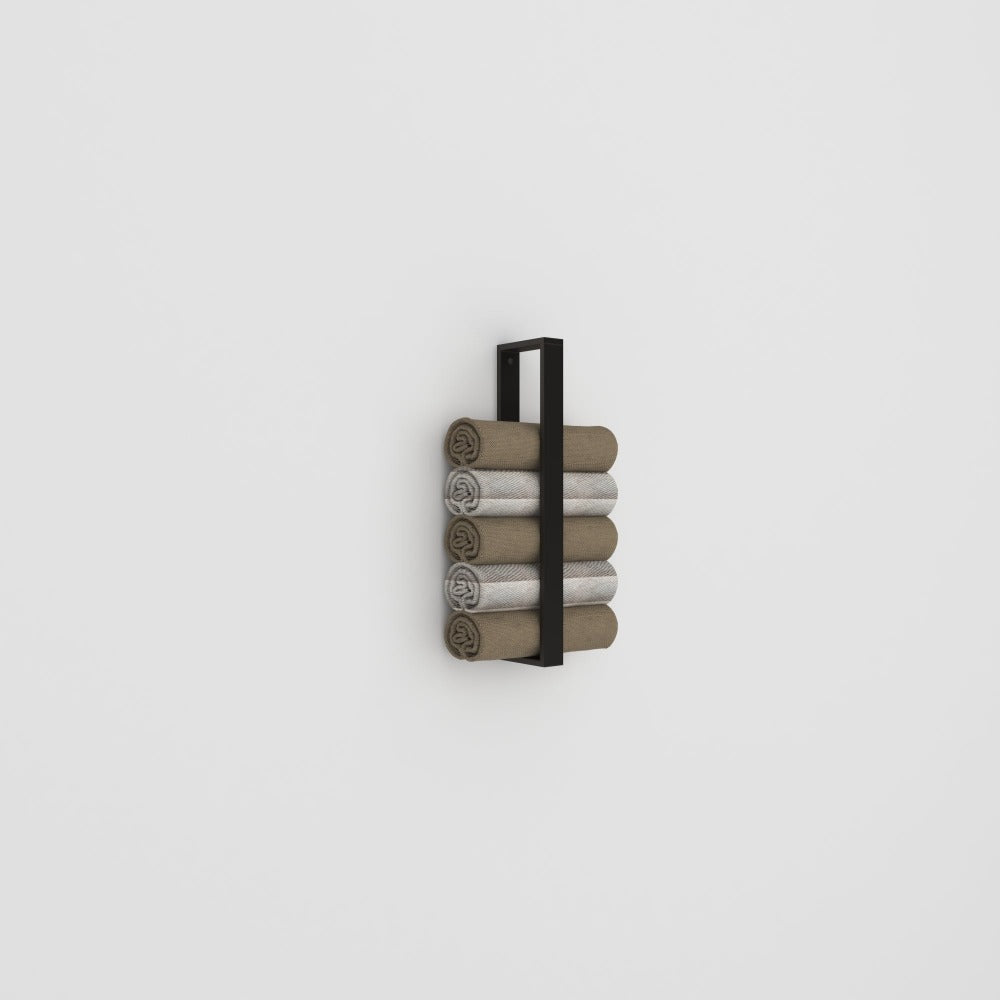 Minimalist Vertical Towel Storage from VITAHOME DESIGN LLC