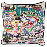 Minnesota Hand-Embroidered Pillow from Quirks!