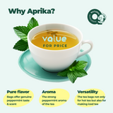 100% Pure Peppermint Herbal Tea, 60 Bags from Aprika Life