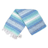 Mint Blue Ocean Mexican Falsa Yoga Blanket from West Path