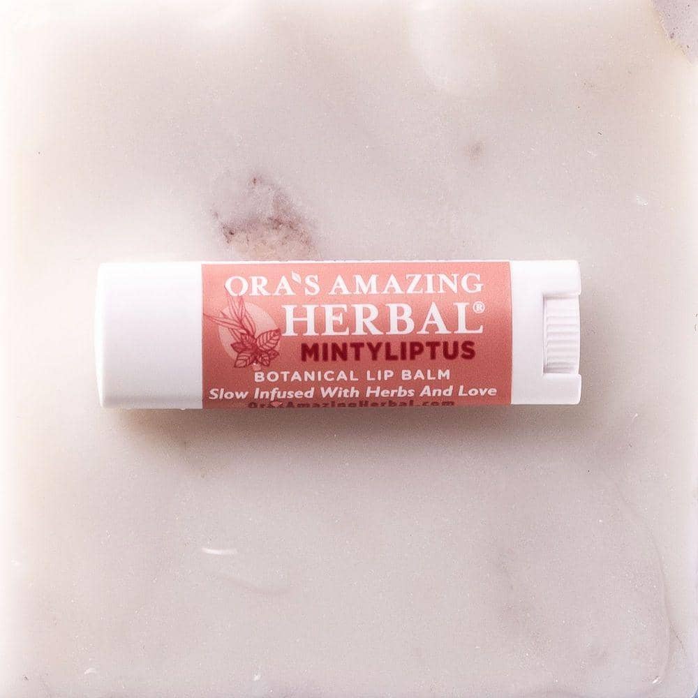 Natural Lip Balm, Herbal Infused, Mintyliptus Peppermint Eucalyptus from Ora's Amazing Herbal