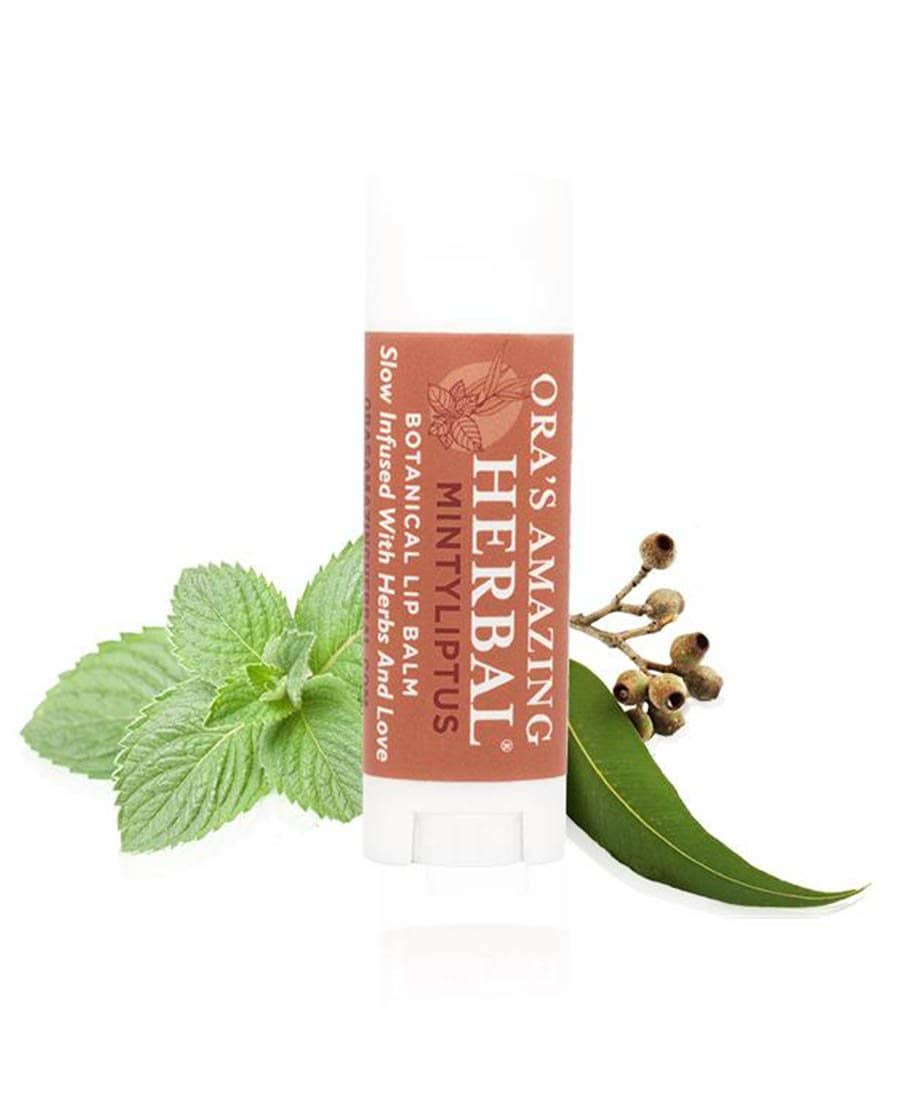 Natural Lip Balm, Herbal Infused, Mintyliptus Peppermint Eucalyptus from Ora's Amazing Herbal