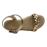Miss April Wedge Sandal in Light Bronze - Kids from Yosi Samra