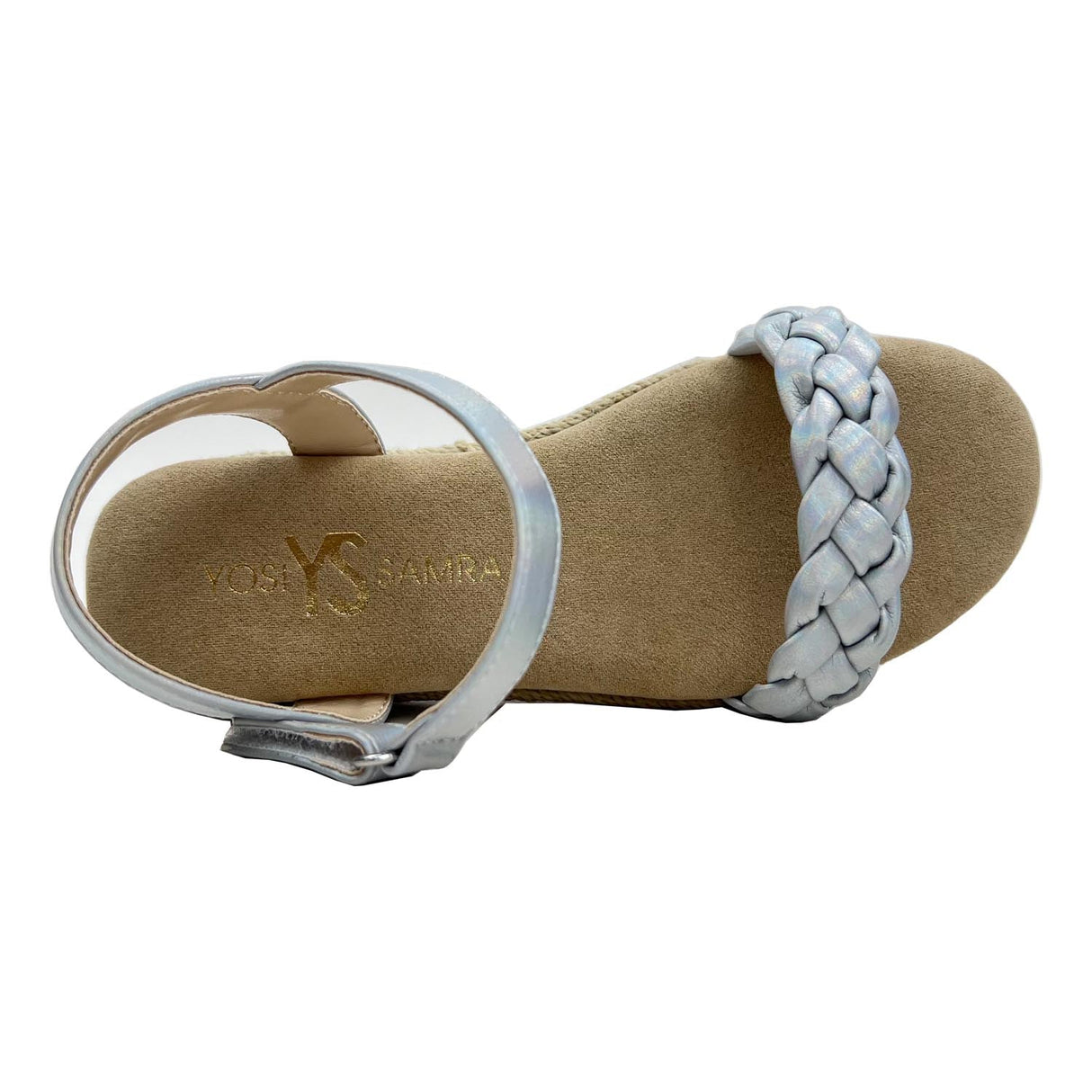 Miss April Wedge Sandal in Iridescent - Kids from Yosi Samra