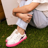 Miss Bolt Sneaker in Purple & Neon Pink - Kids from Yosi Samra