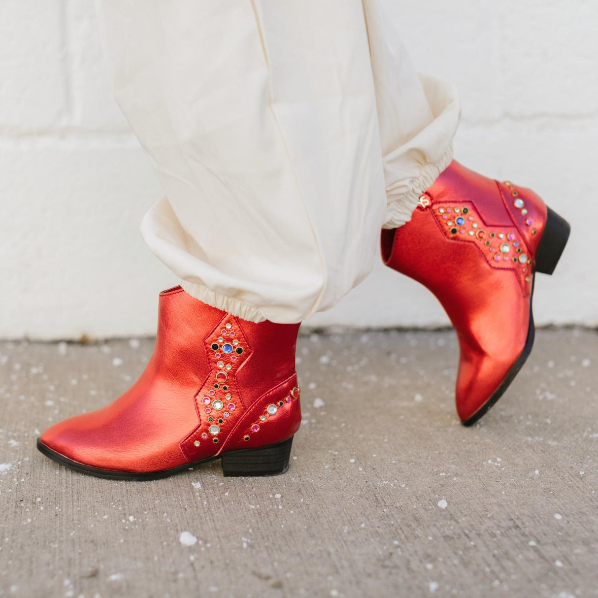 Miss Dallas Gem Western Boot in Red - Kids from Yosi Samra