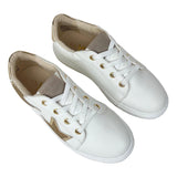 Miss Harper Sneaker in White & Gold - Kids from Yosi Samra