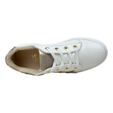 Miss Harper Sneaker in White & Gold - Kids from Yosi Samra