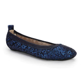 Miss Samara Ballet Flat in Navy Glitter - Kids from Yosi Samra