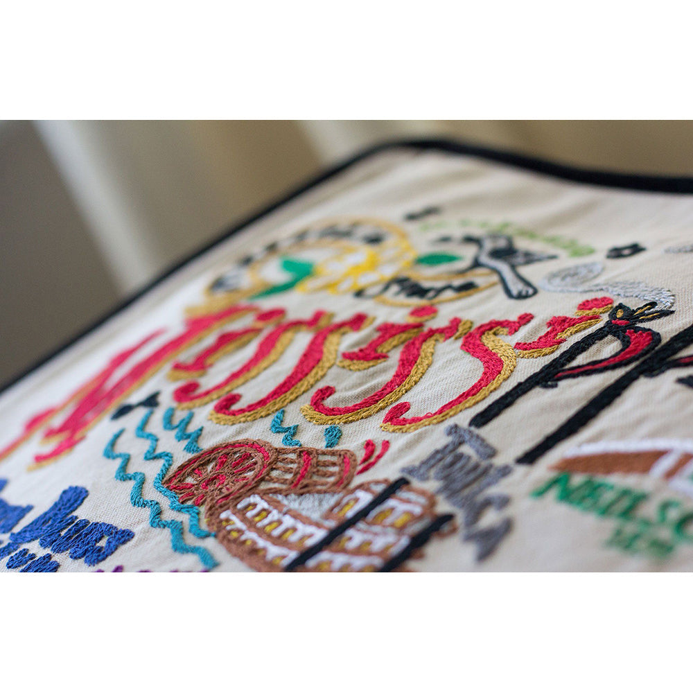 Mississippi Hand-Embroidered Pillow from Quirks!