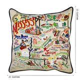 Mississippi Hand-Embroidered Pillow from Quirks!