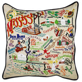Mississippi Hand-Embroidered Pillow from Quirks!