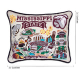 Mississippi State University Collegiate Embroidered Pillow by CatStudio from Quirks!