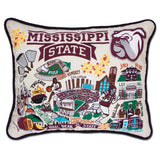 Mississippi State University Collegiate Embroidered Pillow by CatStudio from Quirks!
