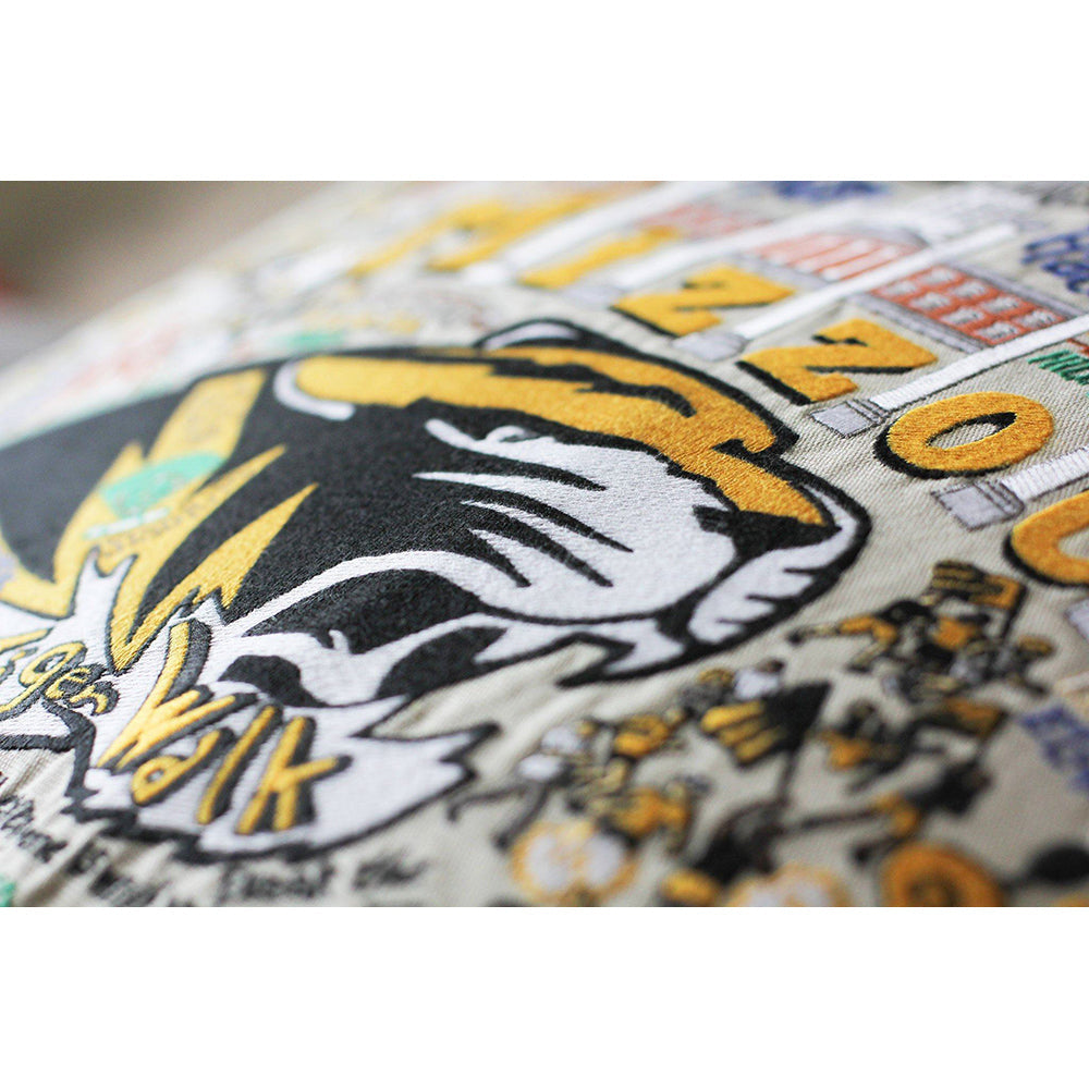 Missouri, University of (Mizzou) Collegiate Hand-Embroidered Pillow from Quirks!