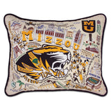 Missouri, University of (Mizzou) Collegiate Hand-Embroidered Pillow from Quirks!