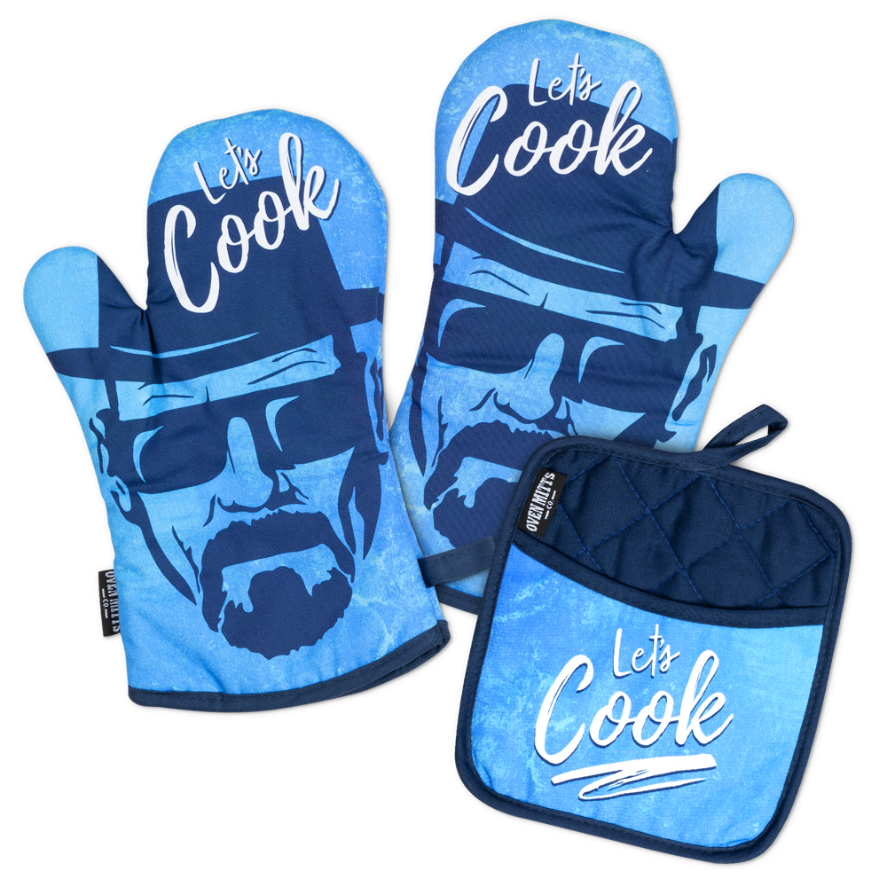 Let's Cook Oven Mitts And Potholder Set From Zapps Clothing