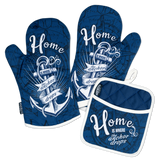 Nautic Home Navy Oven Mitts And Potholder Set From Zapps Clothing