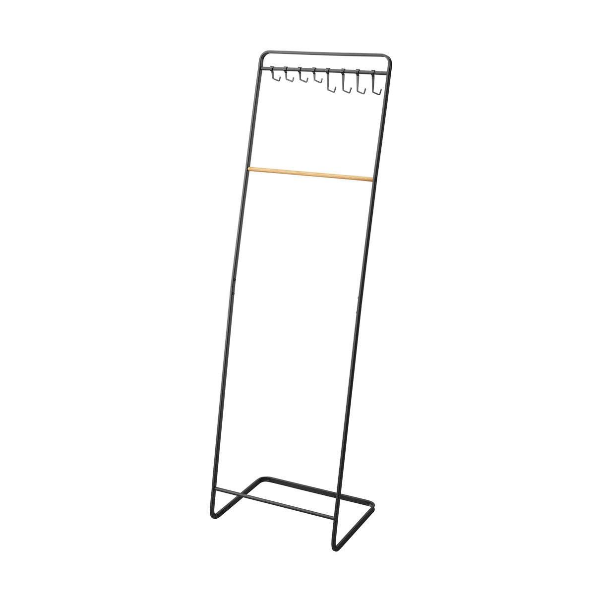 Coat Rack with Hat Storage (66" H)  - Steel + Wood from Yamazaki Home